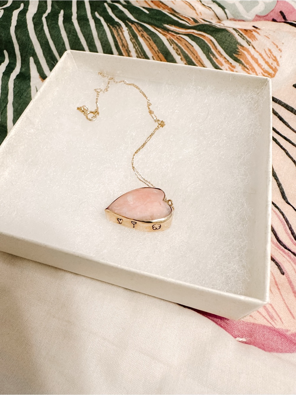 Jess MaHarry Lilly Pink Opal 14k Pendant